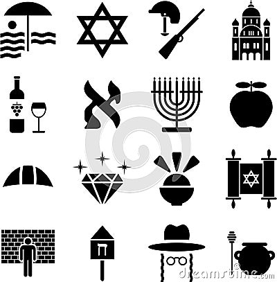 Israel pictograms Vector Illustration