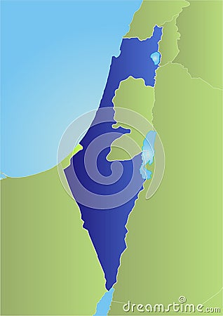 Israel political map Vector Illustration