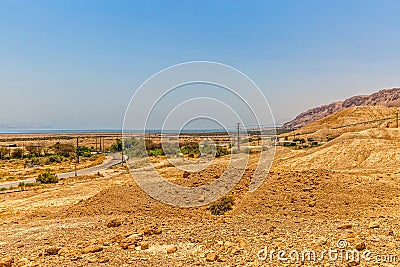 Israel sandy road Stock Photo