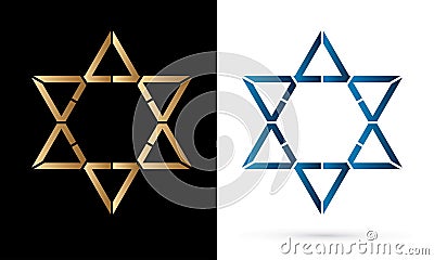 Israel star, modern star,Jewish star, luxury graphic vector. Vector Illustration