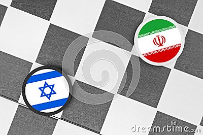 Israel vs Iran Stock Photo