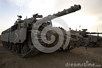 Israeli army armored corp, tank Merkava Stock Photo