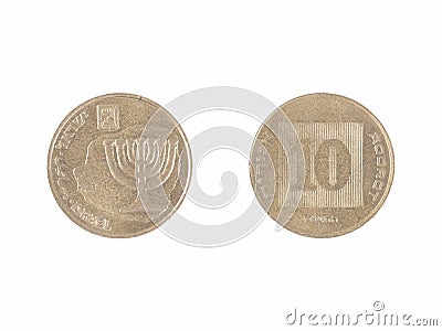 Israeli coin Stock Photo