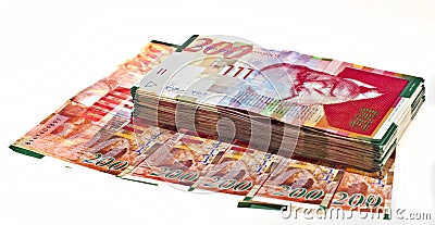 Israeli currency Stock Photo