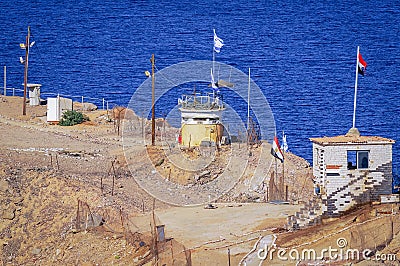 Israeli Egiptian border Editorial Stock Photo