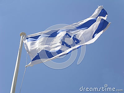 Israeli Flag Stock Photo