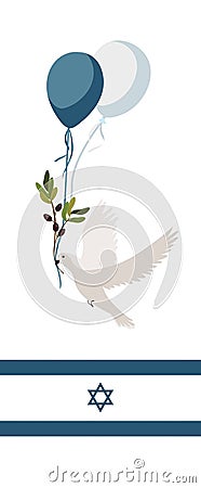 Israeli national holiday, peace concept Vector Illustration