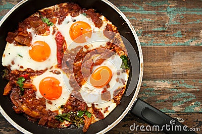 Israeli shakshouka breakfast Stock Photo