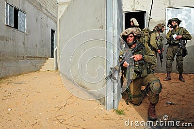 Israeli soldiers during Urban Warfare Exercise Editorial Stock Photo