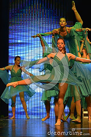 Israeli teen ballet group dancers Editorial Stock Photo