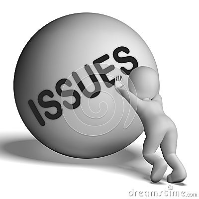 Issues Uphill Character Shows Problems Difficulty Stock Photo