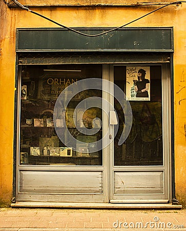 Istanbul, Balat / Turkey March 30.2019, Old Album and Tape Store Editorial Stock Photo