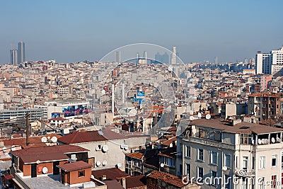 Istanbul city from above Editorial Stock Photo