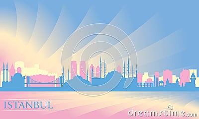 Istanbul city skyline Vector Illustration