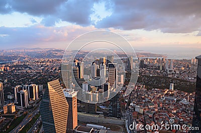 Istanbul city view at an altitude of 280 m Stock Photo