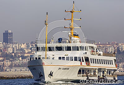 Istanbul Cityline Boat Editorial Stock Photo