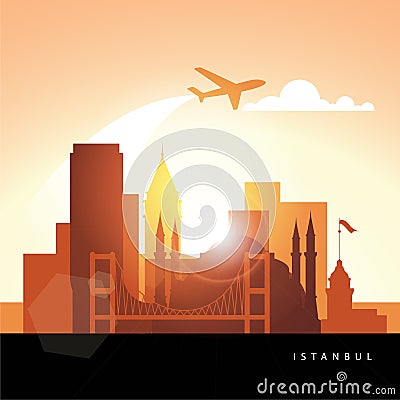 Istanbul, detailed silhouette Vector Illustration