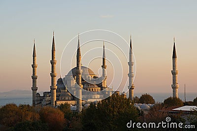 Istanbul- Hagia Sophia at Dusk Stock Photo