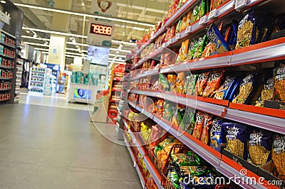 Carrefour Istanbul Maltepe, people shopping Editorial Stock Photo