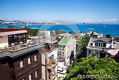 Istanbul Marmara Sea view from hotel Stock Photo