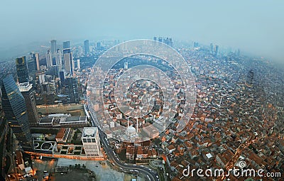 Istanbul at night .View from the Sapphire skyscraper. Stock Photo