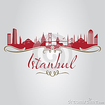 istanbul logo, icon and symbol vector illustration Cartoon Illustration