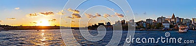 Istanbul sunset panorama Stock Photo