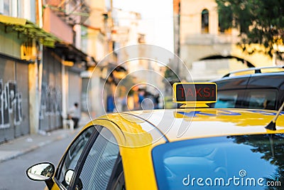 Istanbul taxi car Stock Photo