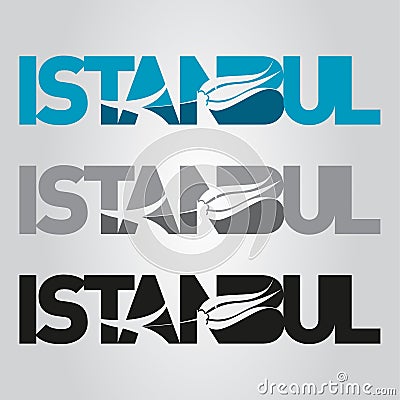 istanbul logo, icon and symbol vector illustration Cartoon Illustration