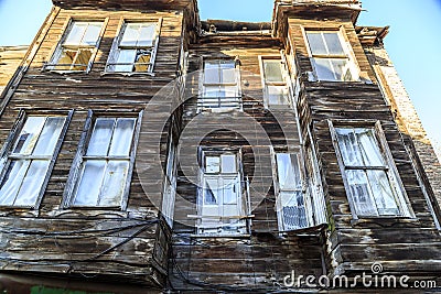 Istanbul/Turkey-04.03.2019: beautiful old vintage houses of Istanbul Stock Photo