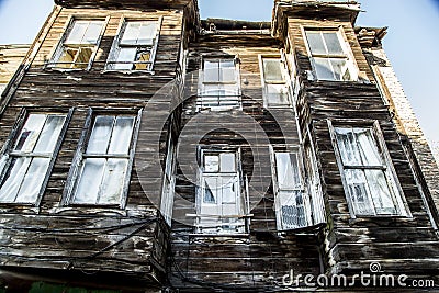 Istanbul/Turkey-04.03.2019: beautiful old vintage houses of Istanbul Stock Photo