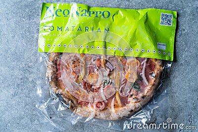 Istanbul, Turkey - February 2, 2021: Frozen Pizza Nappo from Vera Pizza Editorial Stock Photo