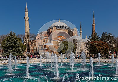 The wonderful Hagia Sofia, Istanbul. Turkey Editorial Stock Photo