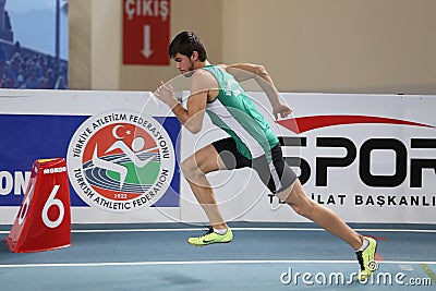 Turkish Athletic Federation Olympic Threshold Indoor Competition Editorial Stock Photo