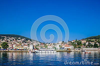 Istanbul, Turkey, July 13, 2010: View of Heybeliada, one of the Princes Islands, Editorial Stock Photo