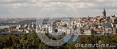 Istanbul, Turkey Landscape across the Bosphorus Stock Photo