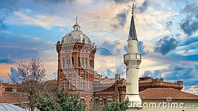 Exterior view of the Phanar Greek Orthodox College, Ozel Fener Rum Lisesi, Istanbul, Turkey Editorial Stock Photo