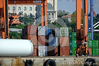 Outward appearance of Istanbul harem customs area, ISTANBUL Editorial Stock Photo