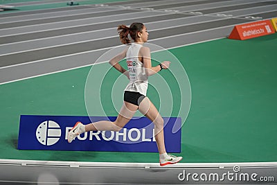 European Athletics Indoor Championships Test Races Editorial Stock Photo