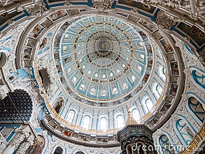 Dome of rotunda of The Resurrection Cathedral Editorial Stock Photo