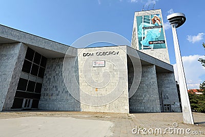 Istropolis in Bratislava, the former House of the Trade Unions, Slovakia Editorial Stock Photo