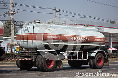 Isuzu FYH360 Trailer Truck and Palm Oil Tank Truck of Suksamran Editorial Stock Photo