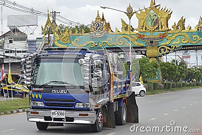 Isuzu Trailer truck Editorial Stock Photo