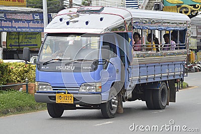 ISUZU Truck taxi Khon Kaen thailand. Editorial Stock Photo