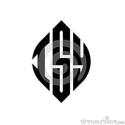 ISY circle letter logo design with circle and ellipse shape. ISY ellipse letters with typographic style. The three initials form a Vector Illustration