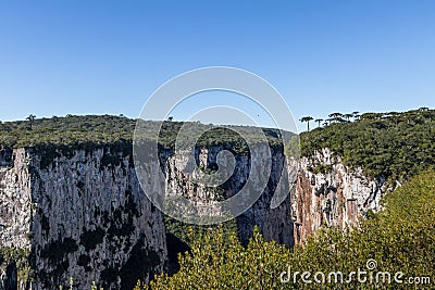 Itaimbezinho Canyon at Aparados da Serra National Park - Cambara do Sul, Rio Grande do Sul, Brazil Stock Photo