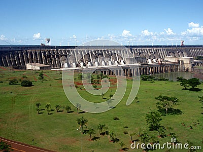 Itaipu binancional, hydroelectric plant, Brazil-Paraguay Editorial Stock Photo
