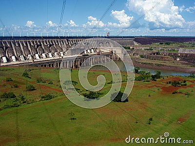 Itaipu binancional, hydroelectric plant, Brazil-Paraguay Editorial Stock Photo