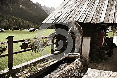 Italia, 2018, ricreazione, chalet, Venezia, Sappada, le montagne, the mountains, retro Stock Photo