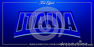 italia editable text effect style Vector Illustration